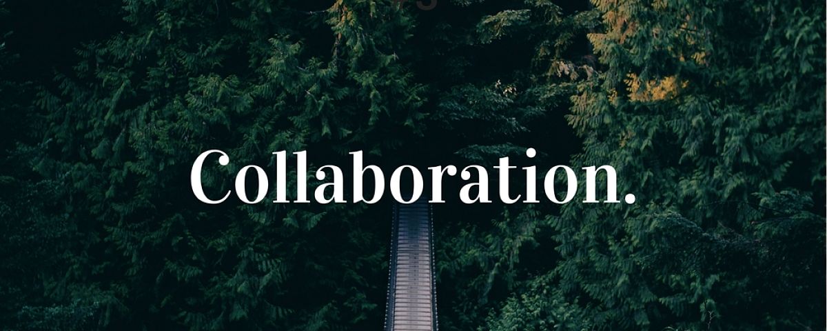Graphic header that includes one word: Collaboration.