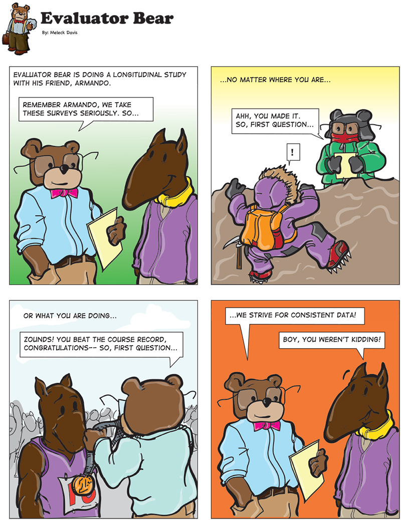 Evaluator Bear: Master of Longitudinal Studies