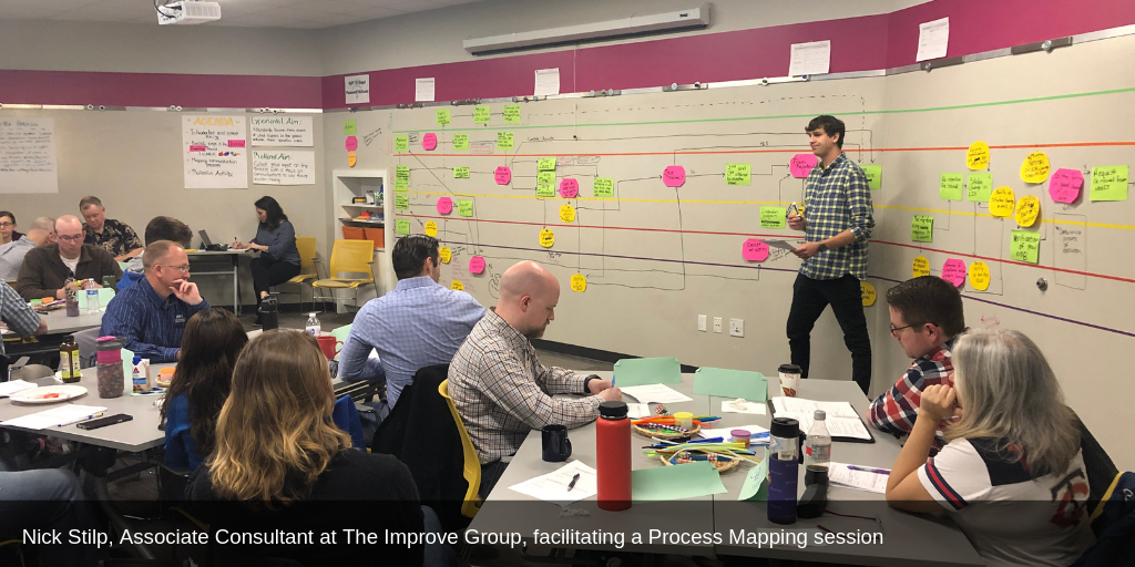 Nick Stilp, Associate Consultant at The Improve Group, facilitating a Process Mapping session