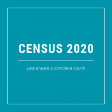Graphic that says "Census 2020 - Lets ensure a complete count!"